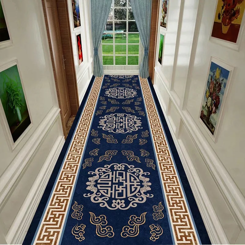 Hotel Walkway Corridor Carpet Hallway Runners Rugs 3D Printing Coiled Material Can Be Cut To Cover Floor Mat Non-Slip Doormat