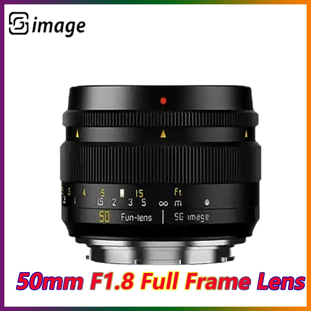 SGimage 50mm F1.8 Camera Lens Full Frame Manual Focus Lens For Sony E Nikon Z Fuji XF Canon EF-M/RF M4/3 L Mount Cameras