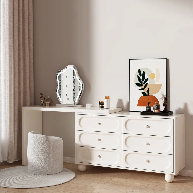 Makeup Luxury Vanity Table Nordic Glam Modern Simple Dressing Table Elegant Esthetics Tocador De Maquillaje Bedroom Furniture