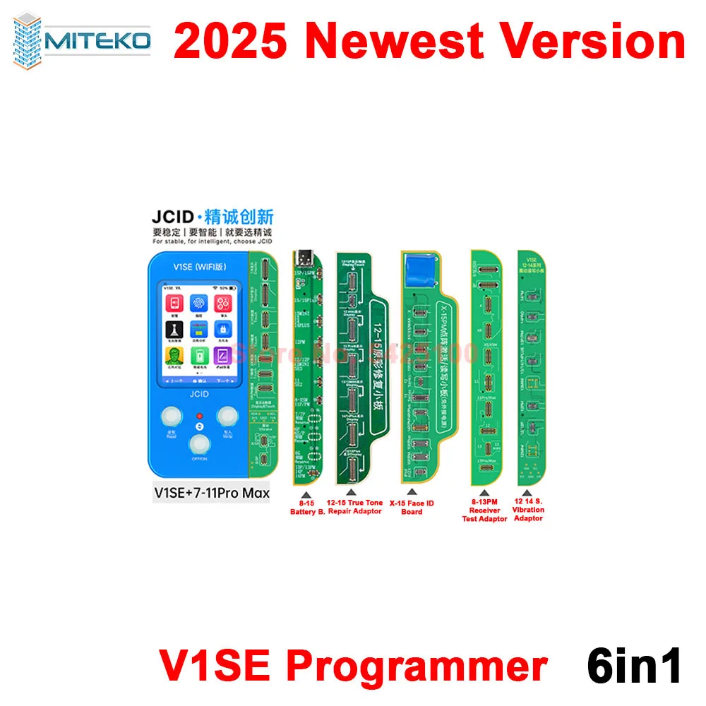 NONE JC V1SE 2025 Programmierer Dot Projektor Lichtempfindliche Original Farbe Touch Shock Batterie Fingerabdruck SN Reader für 7 8 8P x 11 12 6