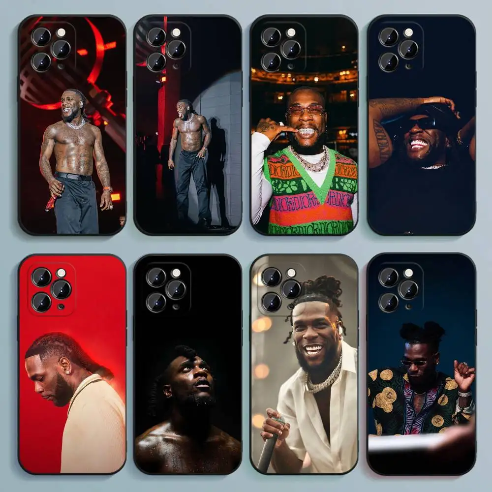 

Singer B-Burna BoyS Phone Case For iPhone 17,16,15,14,13,12,Pro,Max,Plus,E,SE4,Air,Mini Black Soft Cover