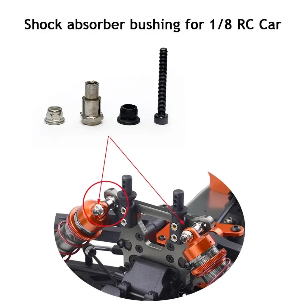 1:8ตัวหน่วงการสั่นสะเทือนบูชแบบยึดสกรูยึดสำหรับรถแข่ง hobao arrma 1/8 RC Buggy truggy รถมอนสเตอร์