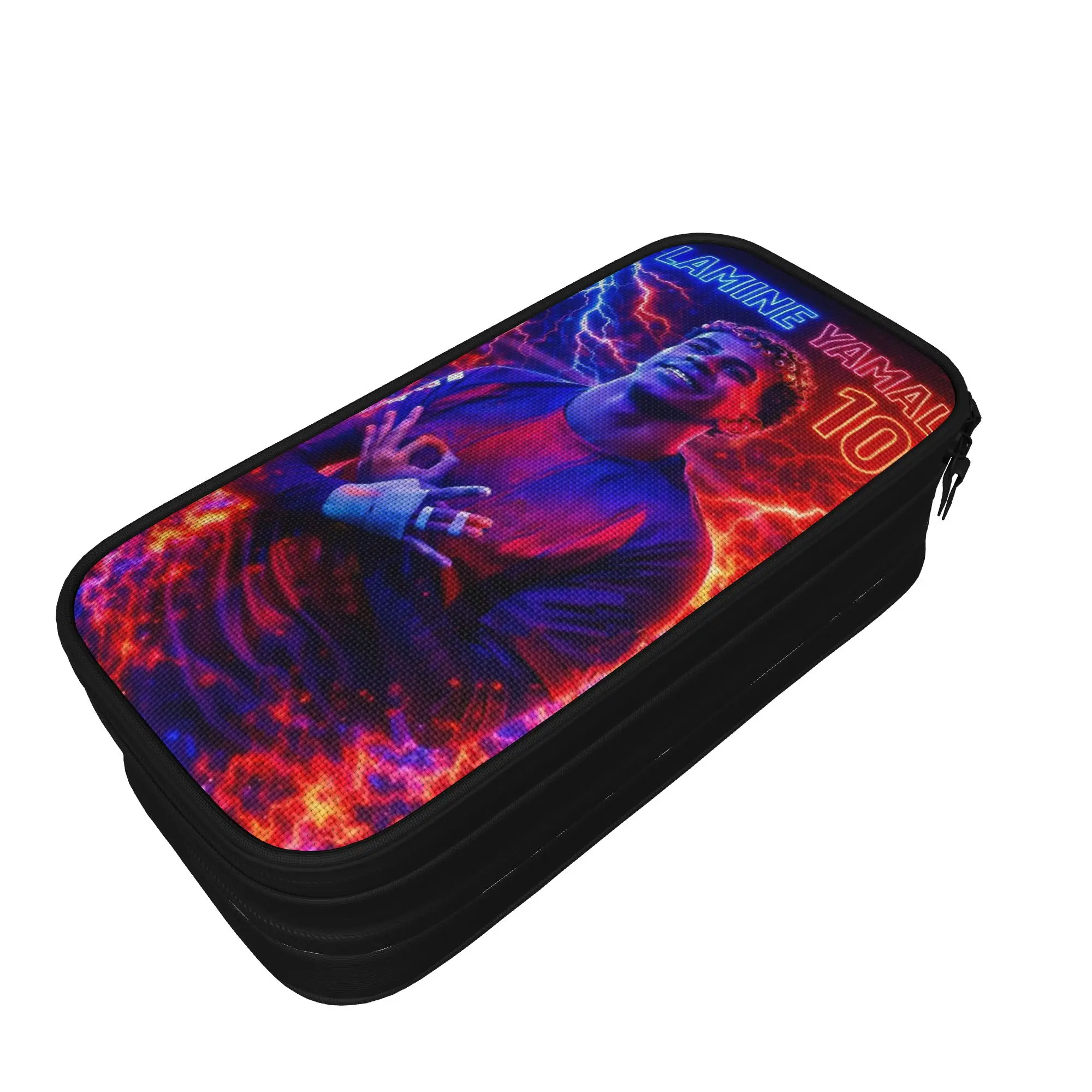 Lamine Y-Yamal Pencil Cases Lovely  Football Soccer Pen Holder Bags Student Big Capacity Students School Zipper Pencil Pouch