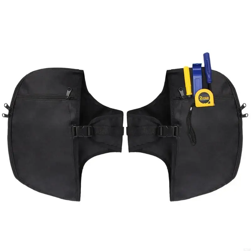 M76E Werkzeugtaschen für Motorräder und Fahrräder, Paar, Nylon-Schutzbügel-Tragetaschen mit Außentasche vorne, Hauptfach und – Detail 3