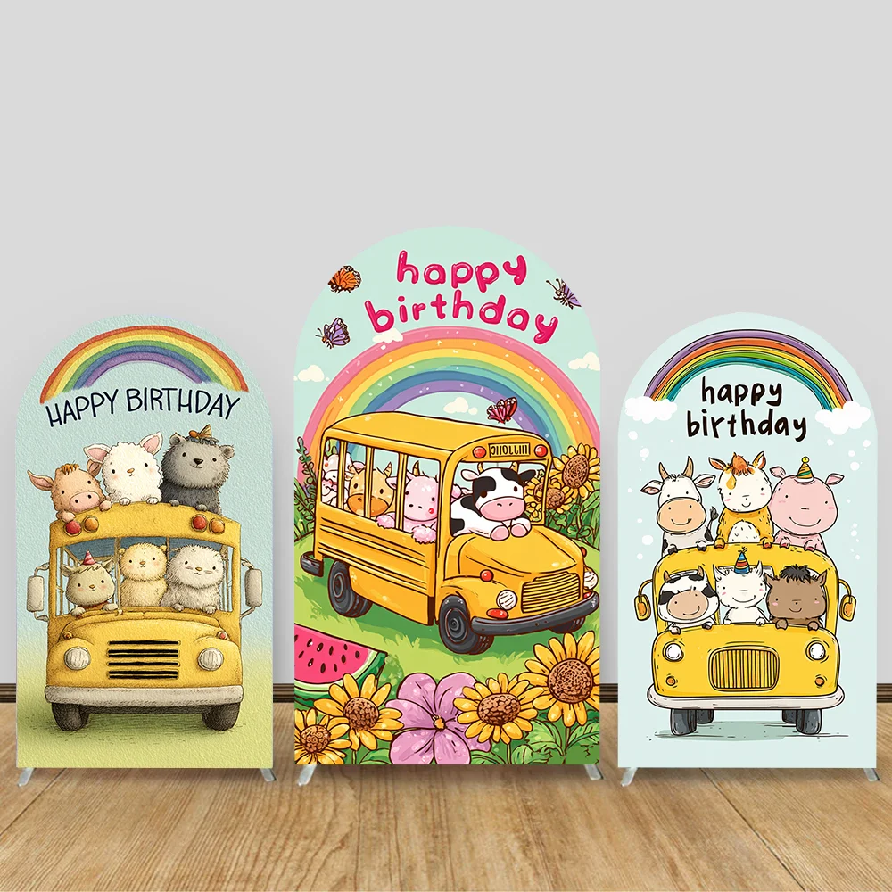 

Фон-покрытие для фотозоны: Ретро-бохо с ромашками, радугой и девичьим дизайном для дня рождения, декор для фотосессии с тортом