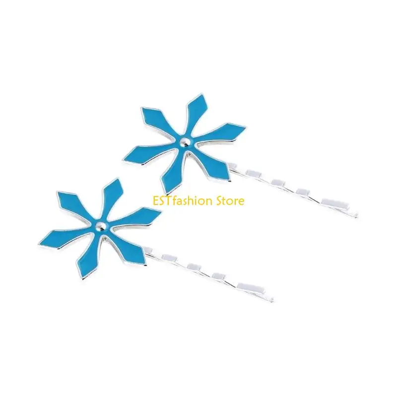 Y5GC Inoue Orihime Hexagon Snow Hairpin Hair Clip Cosplay Costume Accessories Gift