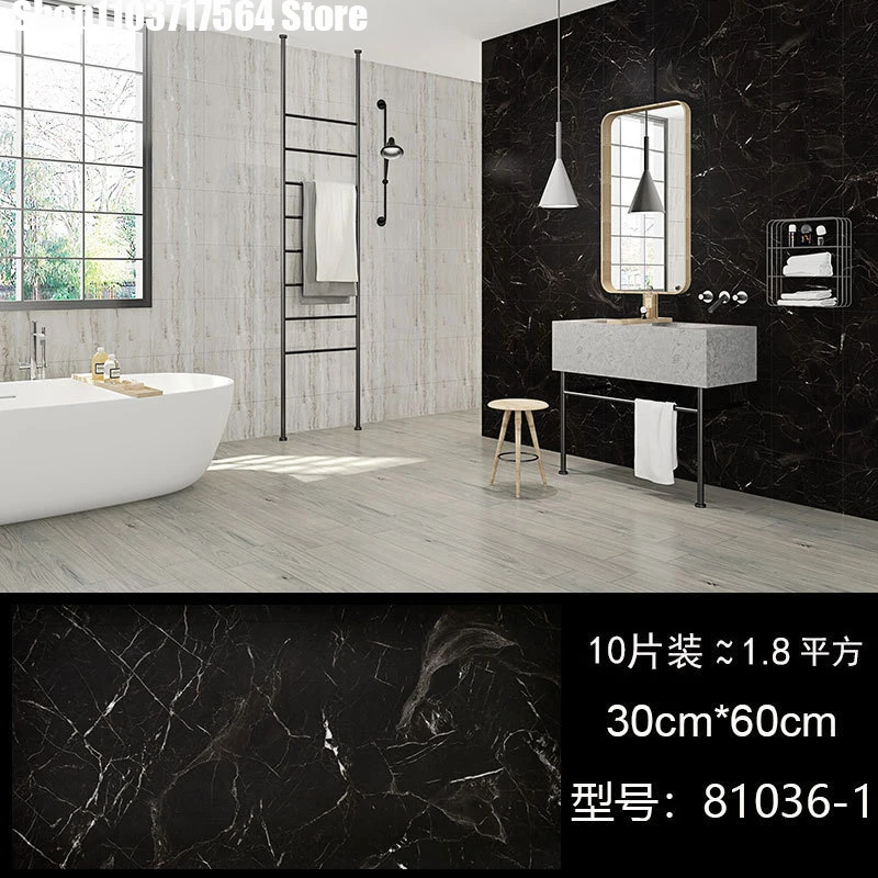 Wallpaper self-adhesive wholesale imitation tile marble wall pasted white wall tile bathroom renovation 81036 waterproof sticker