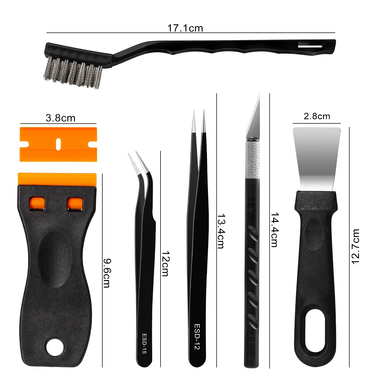 3D Printer Tool Kit 46/57-Piece Set Model Shovel Trim Burs Polishing Nozzle Cleaning Scraping off Sticks Grinding Cleaning