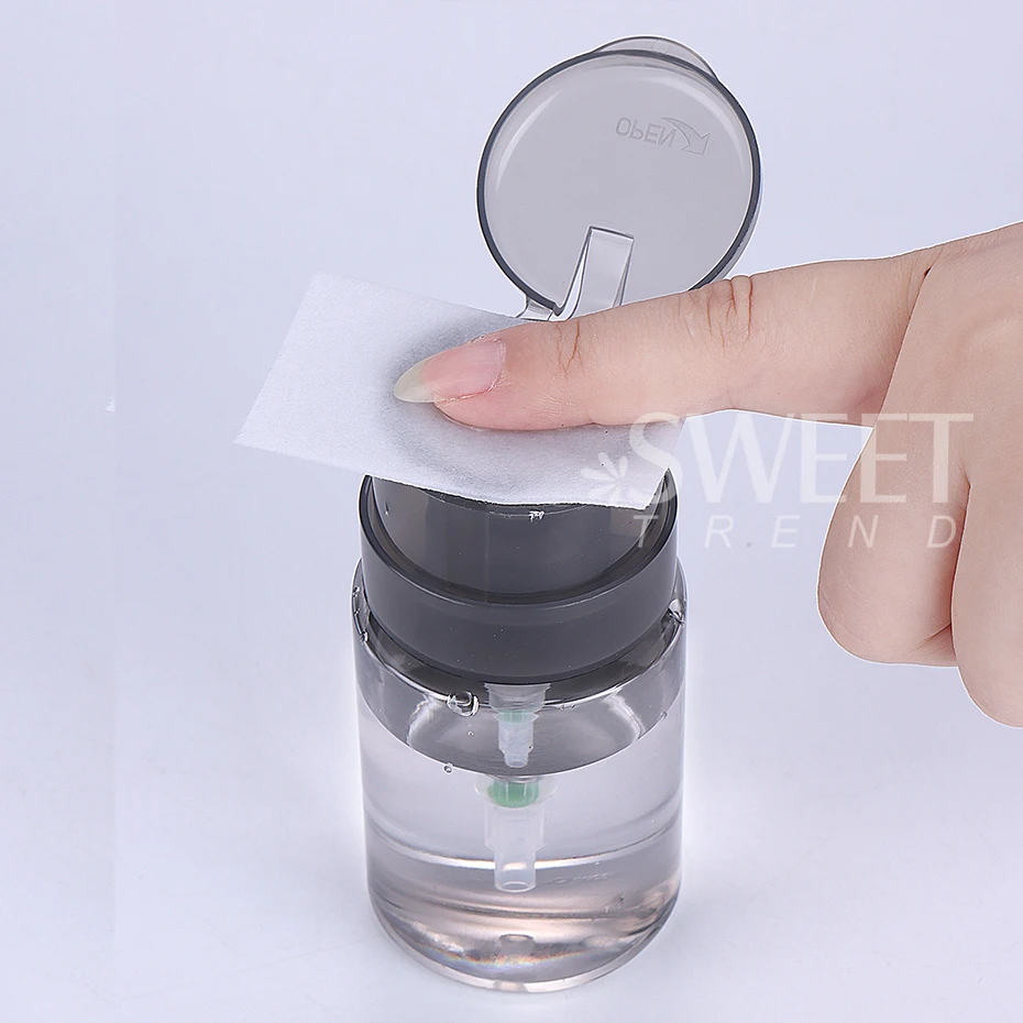 100ml Nail Refillable Storage Bottles Empty Press Pump Dispenser Nail Art Polish Remover Cleaner Makeup Bottle DIY Manicure Tool