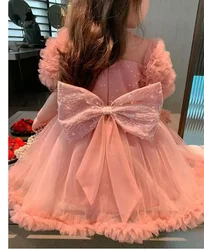 New Girls Sweet Dresses For Child Fluffy Puff Tutu Frocks Kids Princess Dress Birthday Party Gown Vestidos Baby Evening Clothes