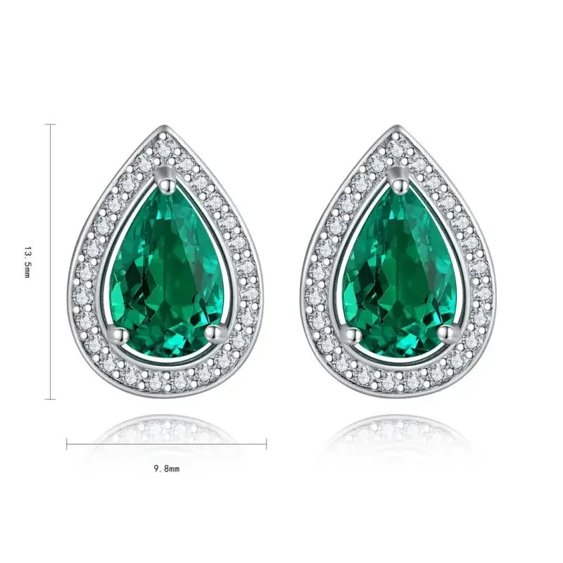 

Pirmiana New Arrival 1.95ct Lab Grown Emerald Earring Studs S925 Silver Jewelry Earrings for Women