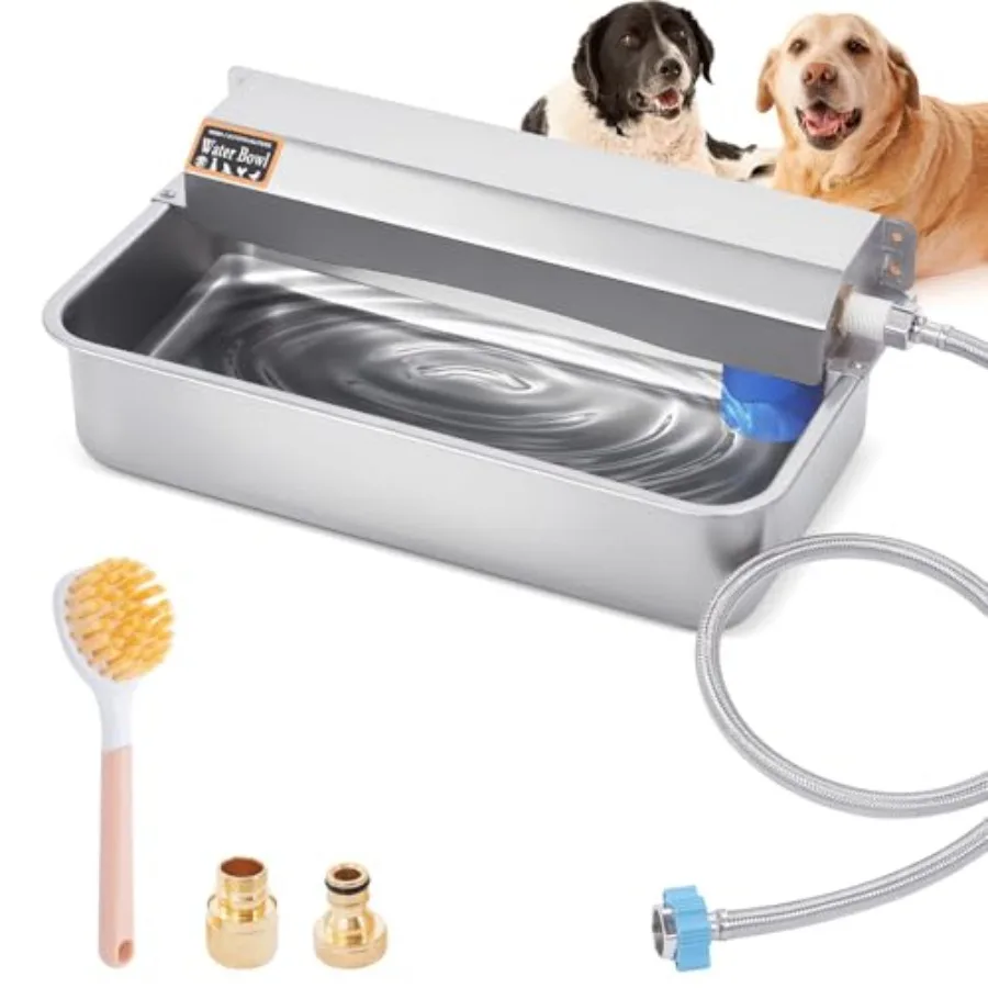 

Automatic Water Dispenser for Dog Dog Water Bowl Dispenser Large Stainless Steel Indoor/Outdoor Water Feeder Suitable for Dogs