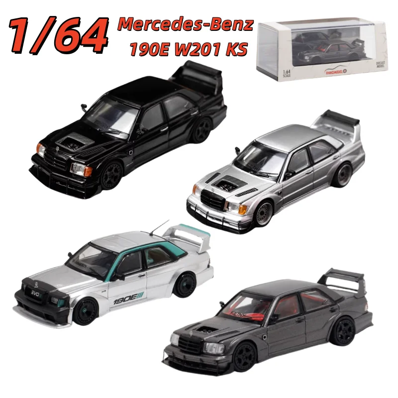 

RM Diecast 1/64 Scale Mercedes-Benz Alloy Car Model Mercedes-Benz 190E W201 KS Concept Modified Version Evo III Original Box