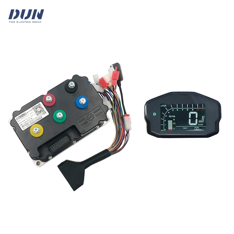 Fardriver-controlador de Motor para motocicleta eléctrica, E-ATV de onda sinusoidal, con pantalla DKD, ND72360, 72V, 190A, 3KW-4KW