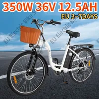 DYU C6 Electric Bike 350W Brushless Motor 36V12.5AH Lithium Battery Electric Bicycle 26 Inch Tire Aluminum Alloy Aldult E Bike