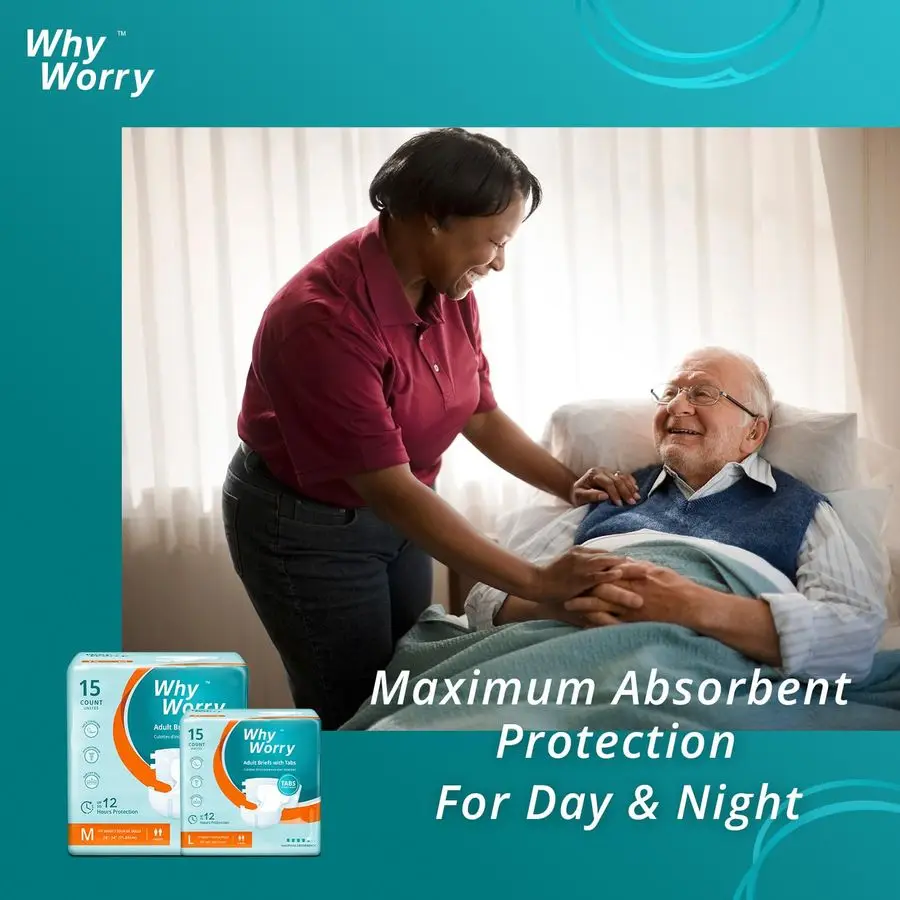 Adult Diapers with Tabs, Disposable Incontinence Briefs for Women amp Men with Maximum Absorbency, Adult Briefs for Incontinence