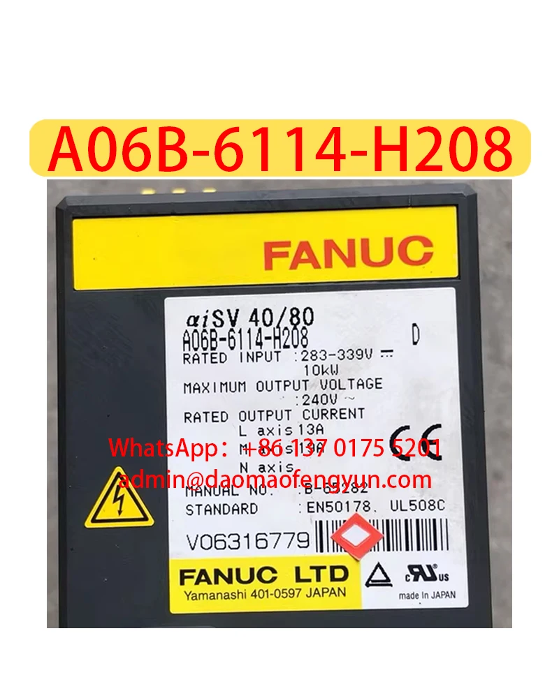 

A06B-6114-H208 Б/у сервоусилитель привода, A06B 6114 H208, Быстрая доставка