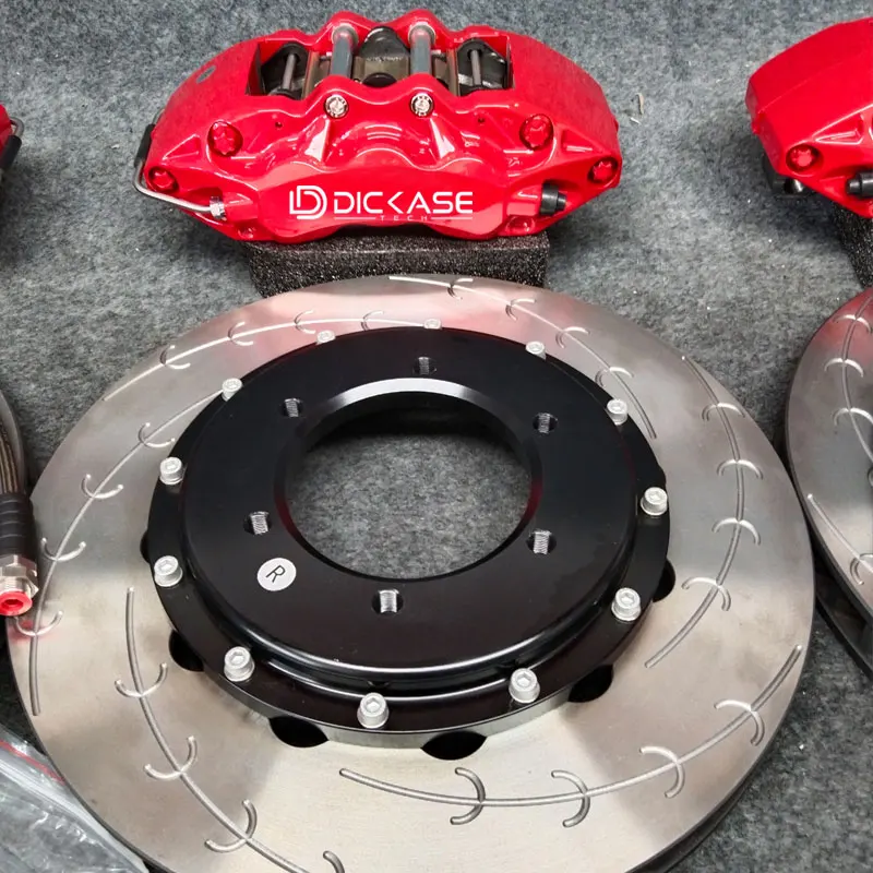 Dicase Upgrade Brake System 4 Pot Big Brake Caliper Kit with Rotor Ceramics Pads for Toyota Camry Lexus ES300