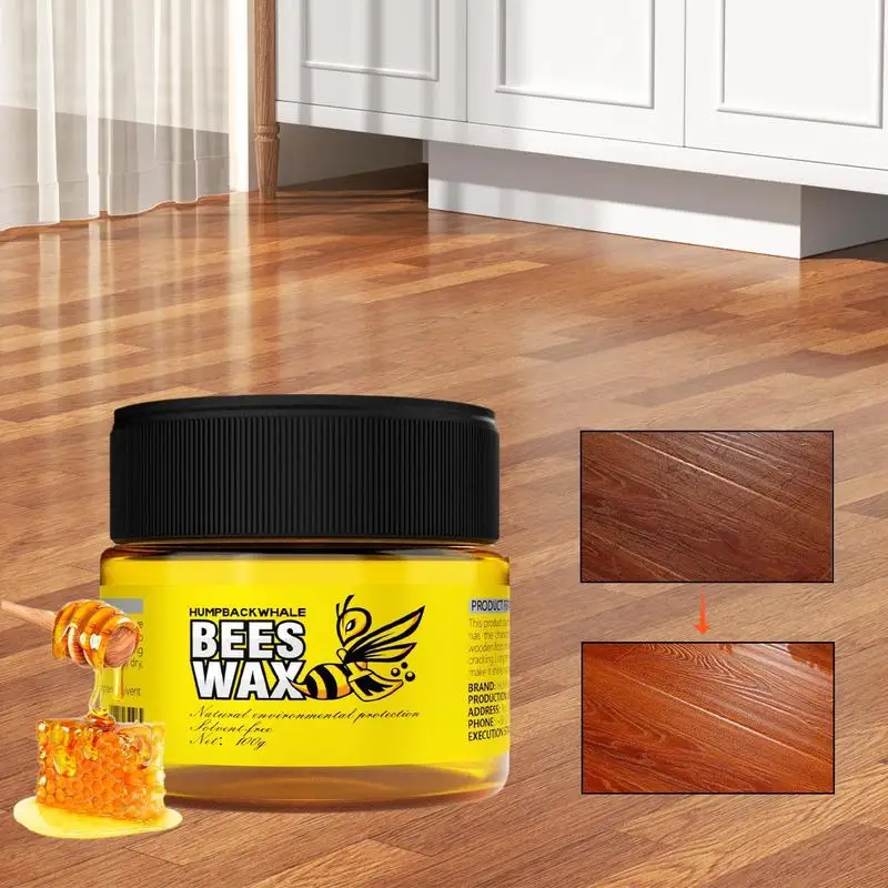 Beeswax Furniture Polish Wood Furniture Conditioner Floor Polish Care Wear-Resistance Brighten Refill Wax For Home Wood Floors