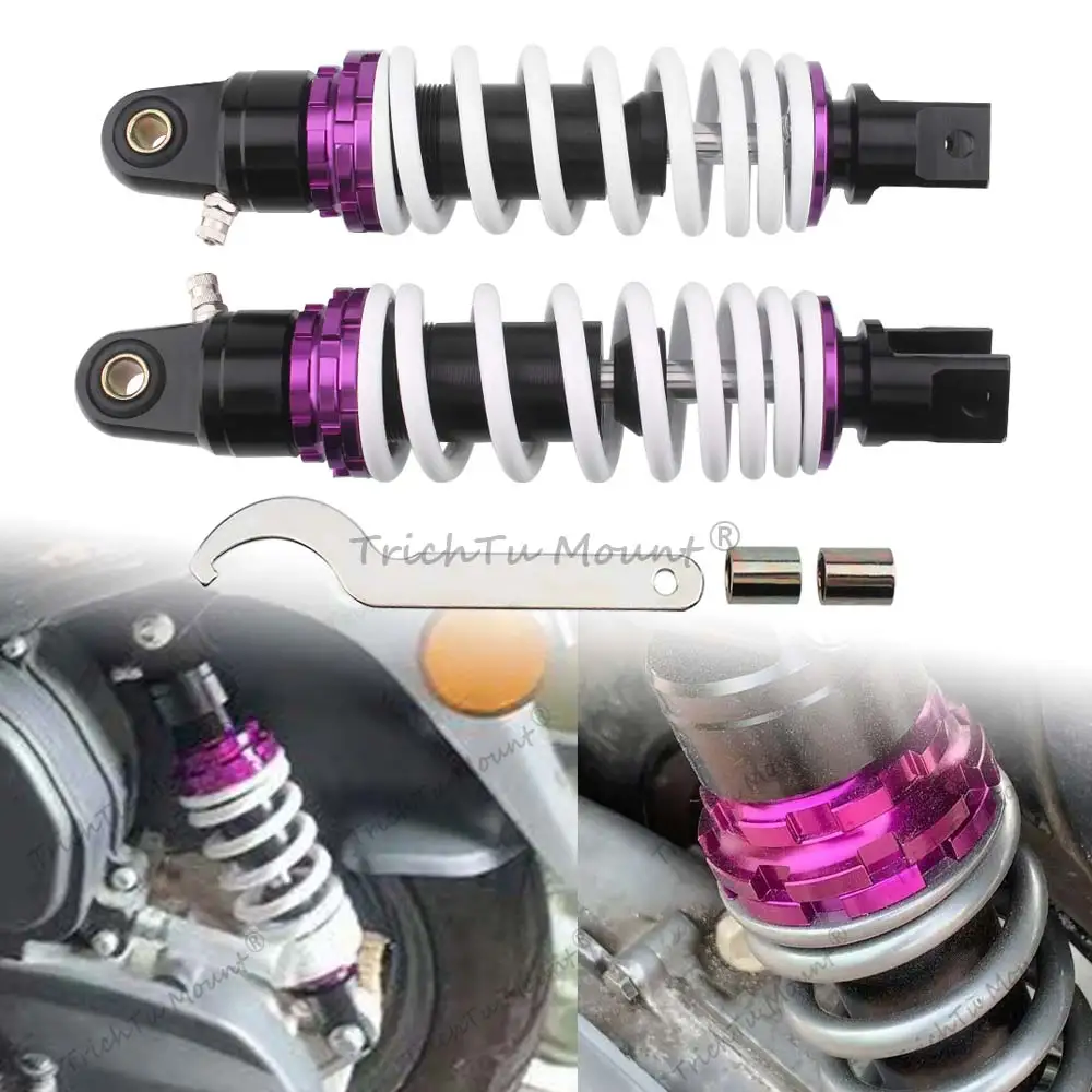 Amortiguador de aire universal para motocicleta de 235 mm para HONDA DIO TACT YAMAHA JOG AXIS APRIO SUZUKI LETS Suspensión ajustable