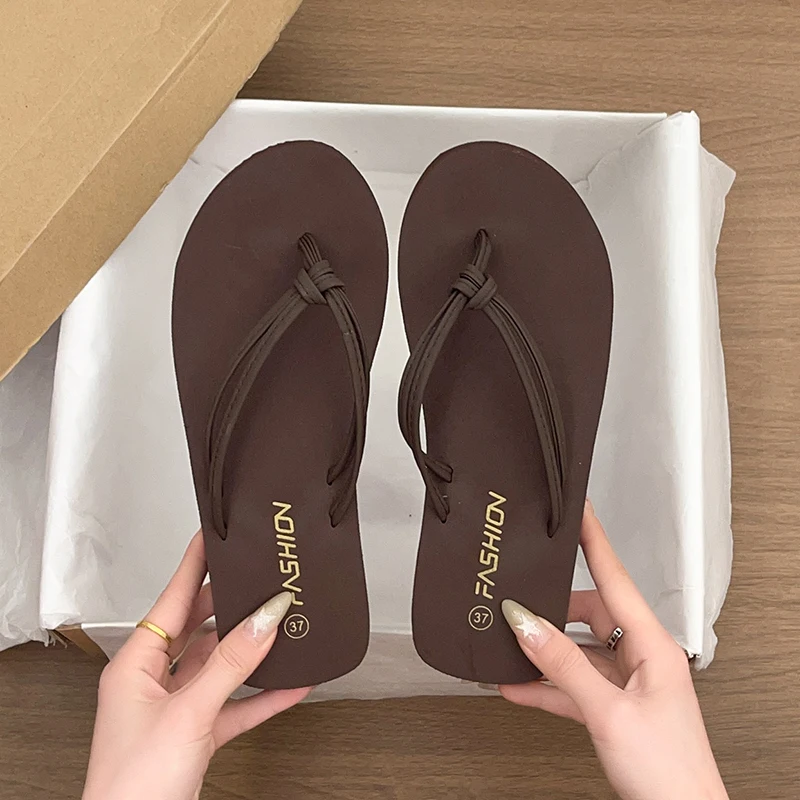 Women's 3.5cm Height-Increasing Flip-Flops, Thick-Soled Summer Beach Flip-Flops, Non-Slip Flip-Flops