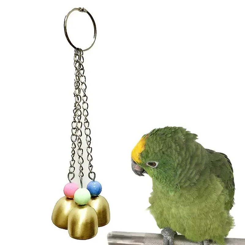 Parrots Toys for Budgie Parakeet Bells Climb Bite Chew with Hanging Swing Pet Birds Interactive Toys Pet Bird Accessories