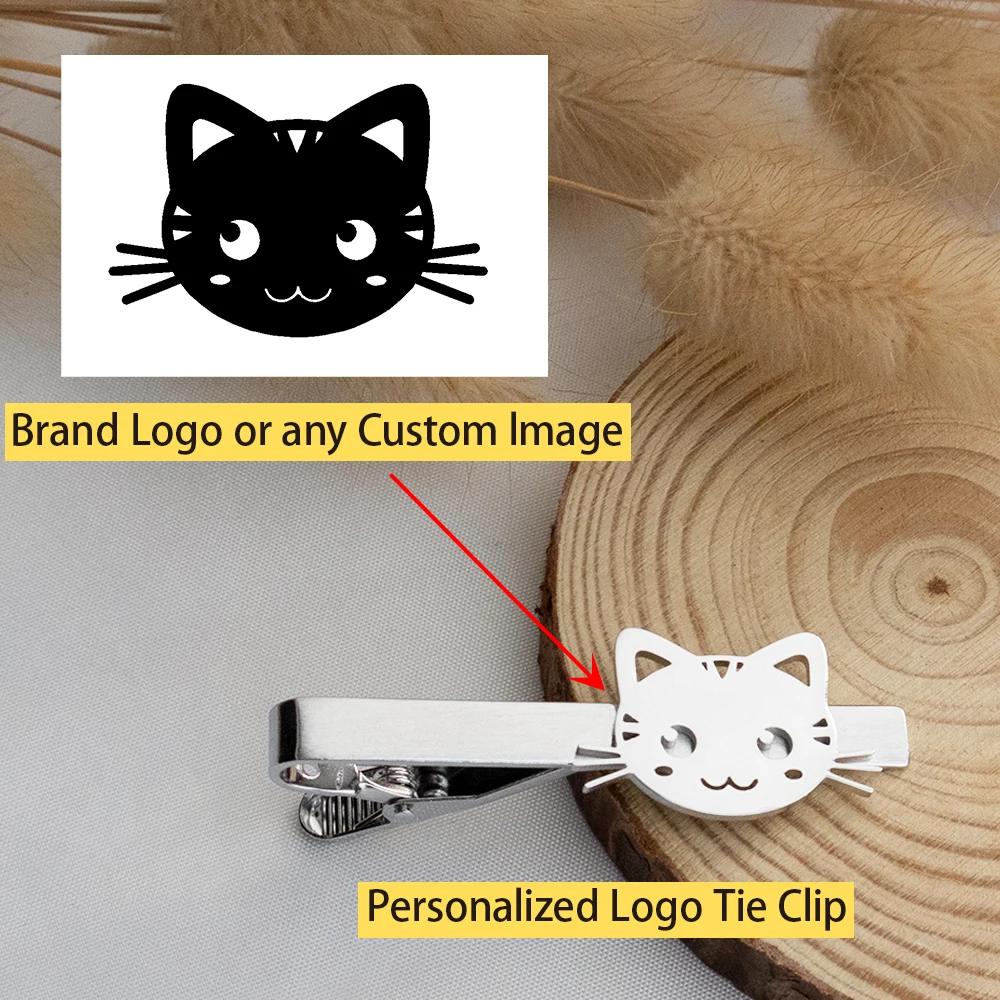 Customize Unique Tie Clips With Personalized Patterns, Company Badges, Stainless Steel Jewelry Tie Clips, Men's Gifts