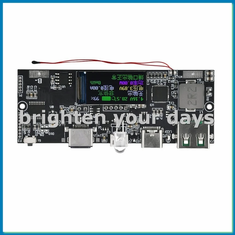 22.5W PD Color Screen Bidirectional Super Fast Charging Mobile Power Module Circuit DIY Motherboard 5V 4.5A with L Port-A23U