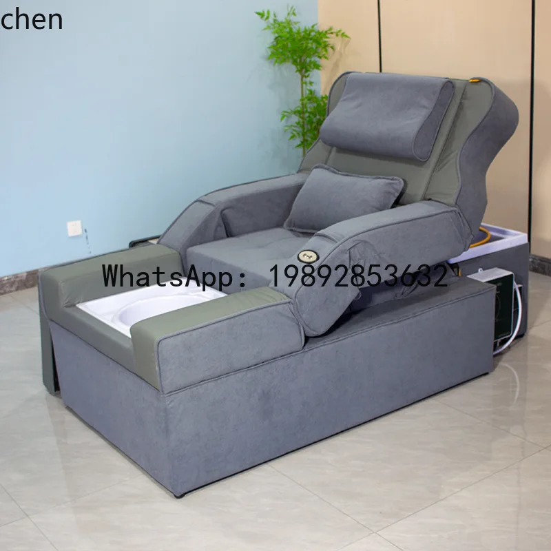 YFY Water Circulation Steaming Shampoo Bed Constant Temperature Foot Bath Integrated Bed Electric Foot Spa Head Therapy Bed