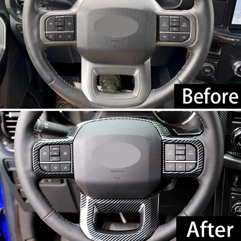 Car Steering Wheel Frame Trim Cover Decorative For Ford Raptor F150 F-150 F 150 2015-2020 2021-2024 accessories