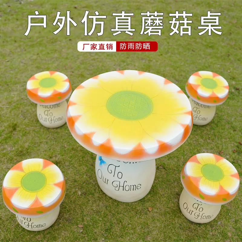 Cartoon sunflower sculpture commercial courtyard scenic spot lawn landscaping decoration amusement park beautiful ornaments