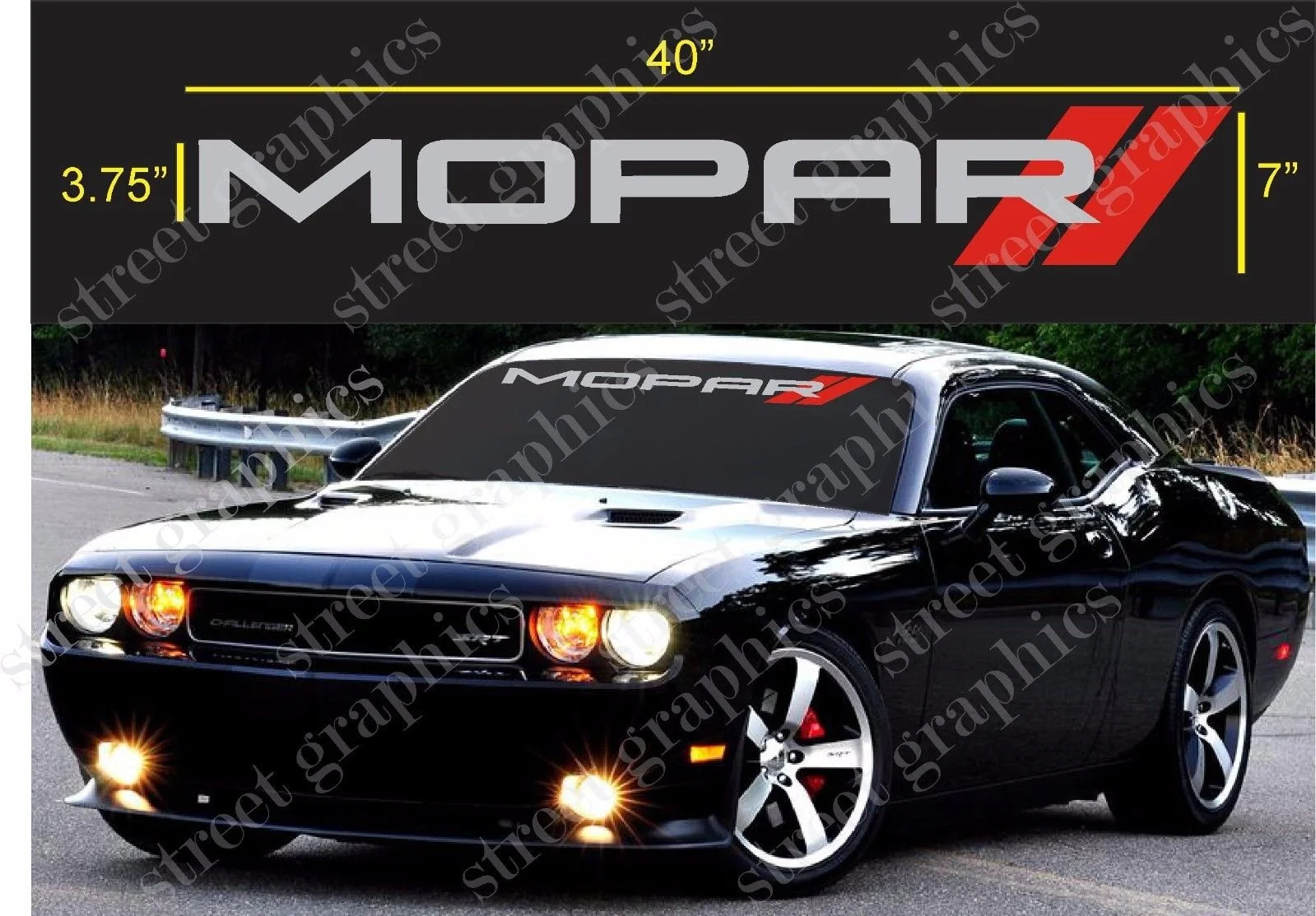 

Виниловая наклейка на лобовое стекло для MOPAR