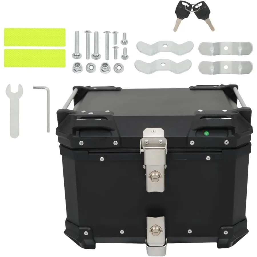 

Верхний корпус мотоцикла, 45 л, хвостовая коробка с монтажной пластиной, водонепроницаемый замок из твердого алюминиевого сплава, защитный замок от кражи, черный металл