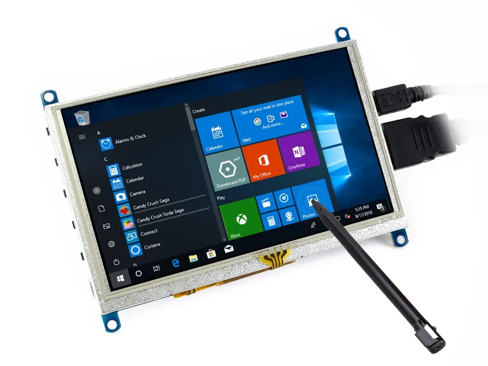 5inch LCD (G) Resistive Touch Screen LCD G  800x480 Display Computer Monitor Supports Raspberry Pi BB Black Banana Pi Orange Pi