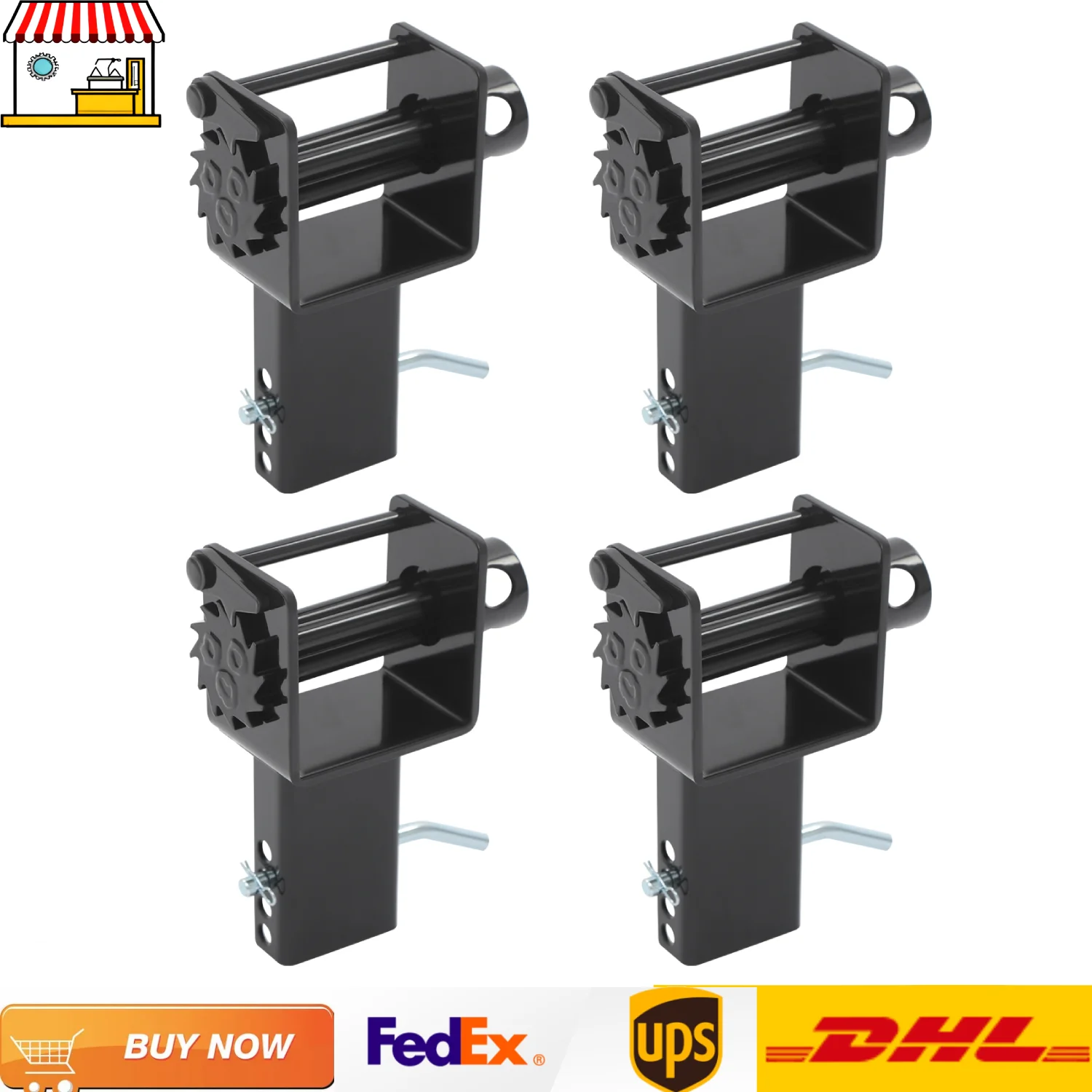 

4pcs Trailer Stake Pocket Winch| 5400 lb Load Limit for Flatbed Trailer Trucks Winches| Carbon Steel