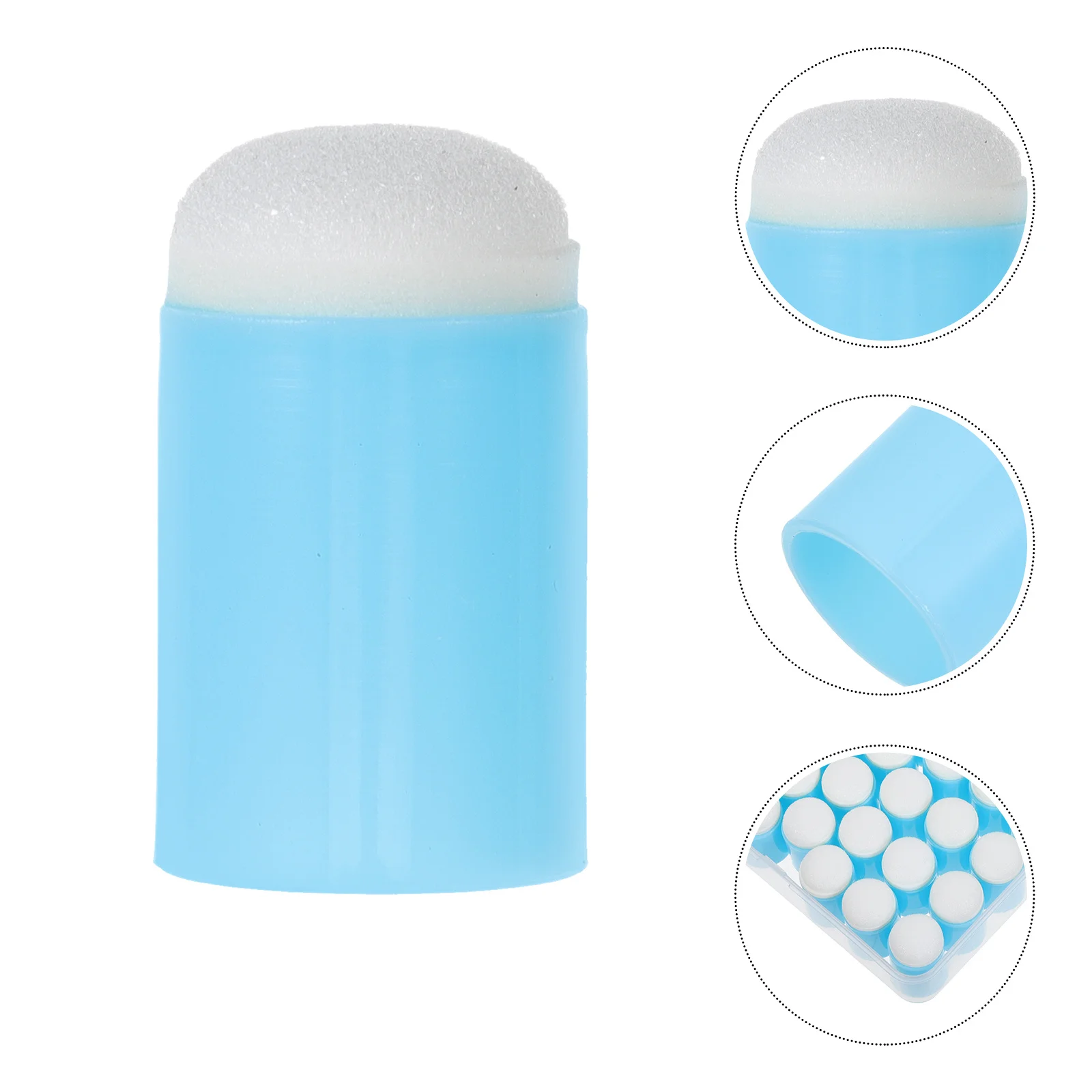 

32Pcs Finger Sponge Daubers Soft Multifunctional Painting Tools Portable Storage Box Reusable Washable for Face Paint Craft Card