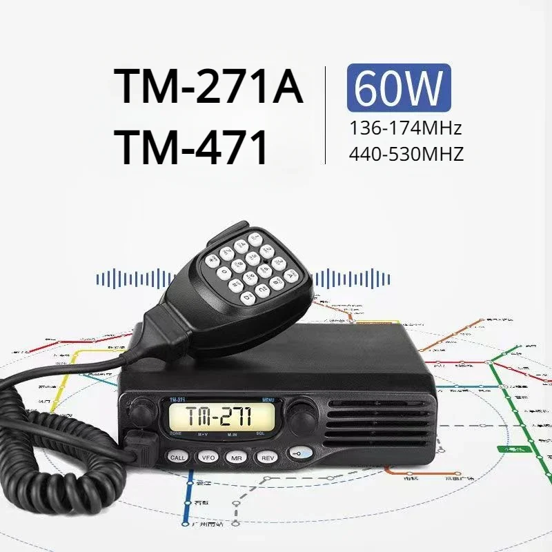 

KENWOOD Автомобильная рация TM271A/TM471 Базовая станция VHF 65 Вт Морская мощная радиостанция 50 км ЕС/США