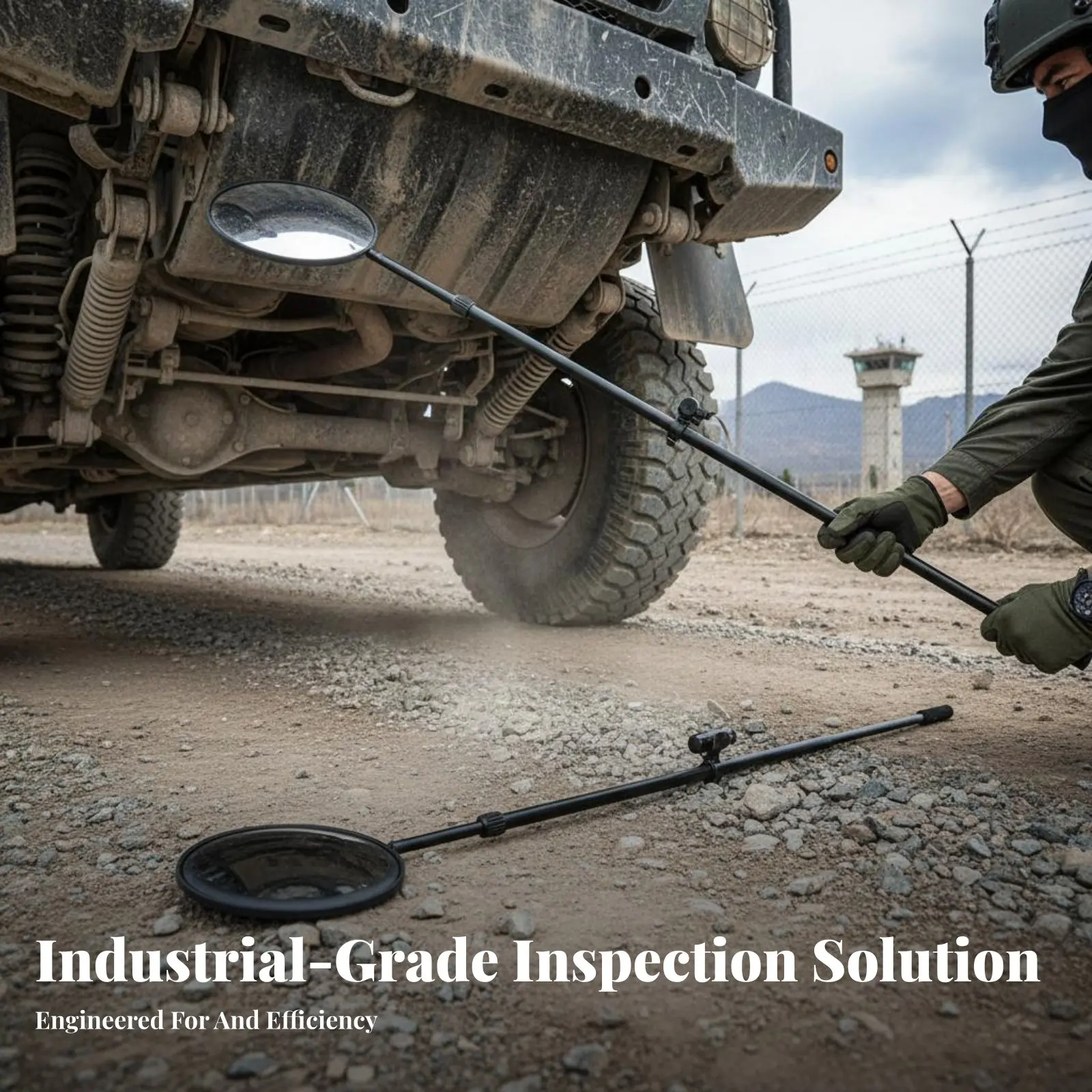 

Under Vehicle Inspection Mirror Portable Telescopic Undercar Inspection Mirror Lighted Luminaire 2x Magnification for Mechanics
