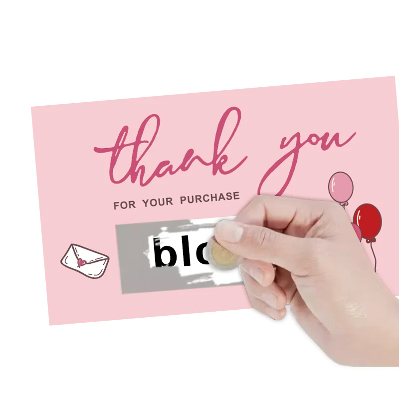 20/30 Sets of Pink Thank-You Scratch Cards and Coated Stickers, Shopping Bag Element Design, Suitable for Parties, Family Gather