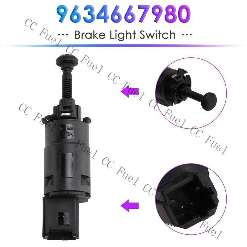 C+ Brake Light Switch for Peugeot 206 + CC SW Partner 453444 9634667980 T9
