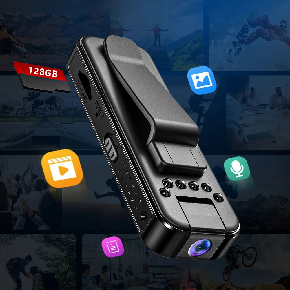 HD 1080P Mini Camera Infrared Night Vision Small Body Camera Outdoor Sports DV DVR Video Surveillance Camcorder