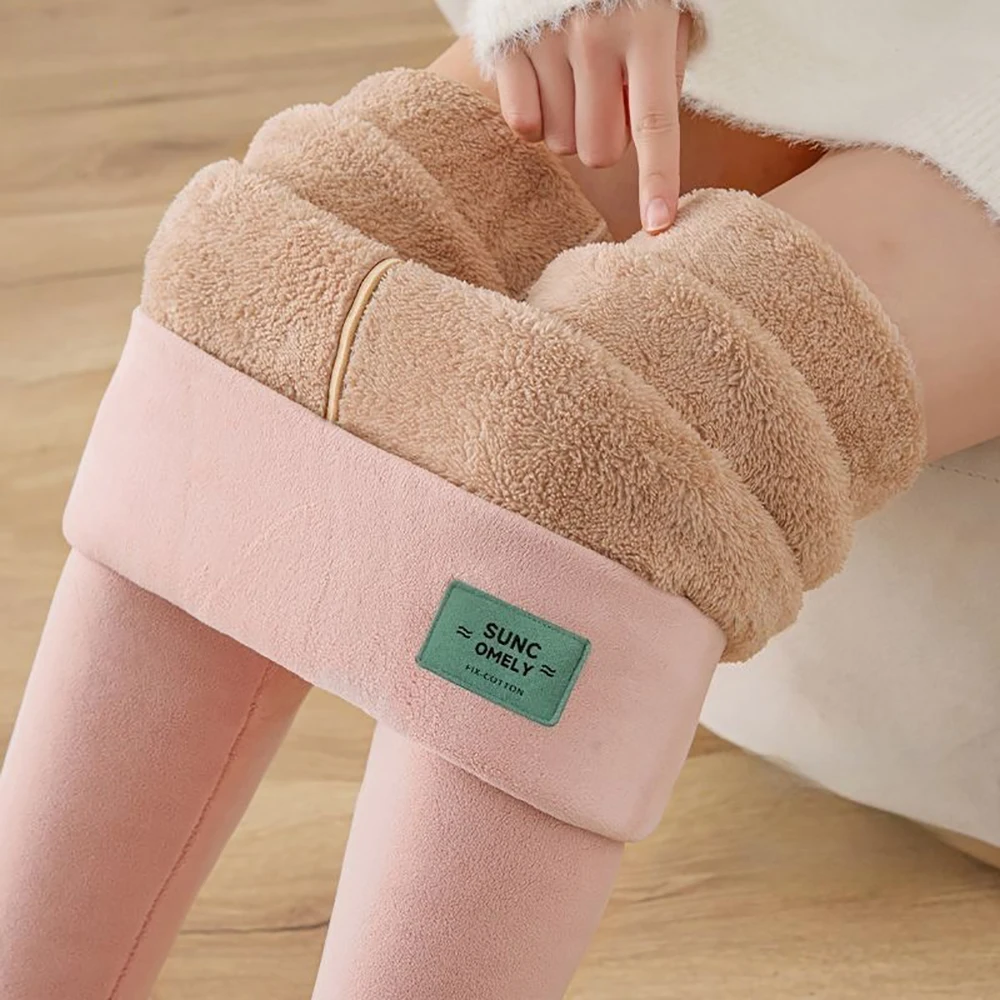 المرأة صوف مبطن طماق الحرارية شتاء دافئ الجوارب عالية الخصر سميكة الجوارب الترمس السراويل للطقس البارد #2