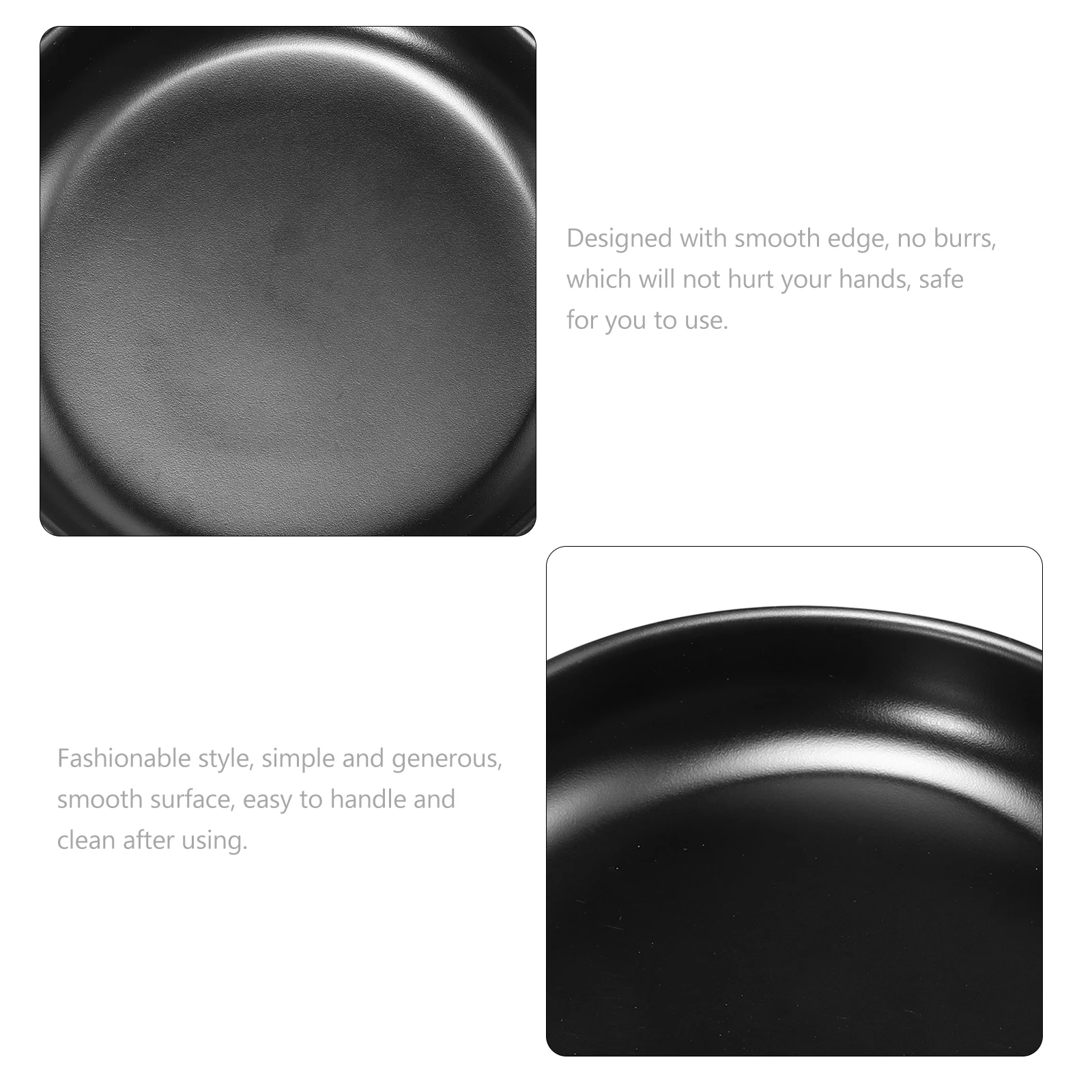 

2Pcs Melamine Serving Tray Simple Stylish Smooth Edge for Sushi Dinner Snack Plate Dish Creative Snack Bowl Dish