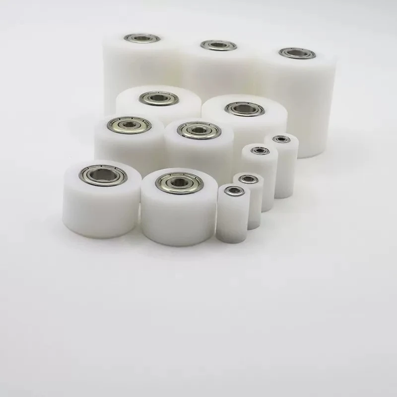 POM Double Bearing Press Pulley OD 15-40mm Length 20-50mm Bore 3-10mm Acetal Copolymer Wheel