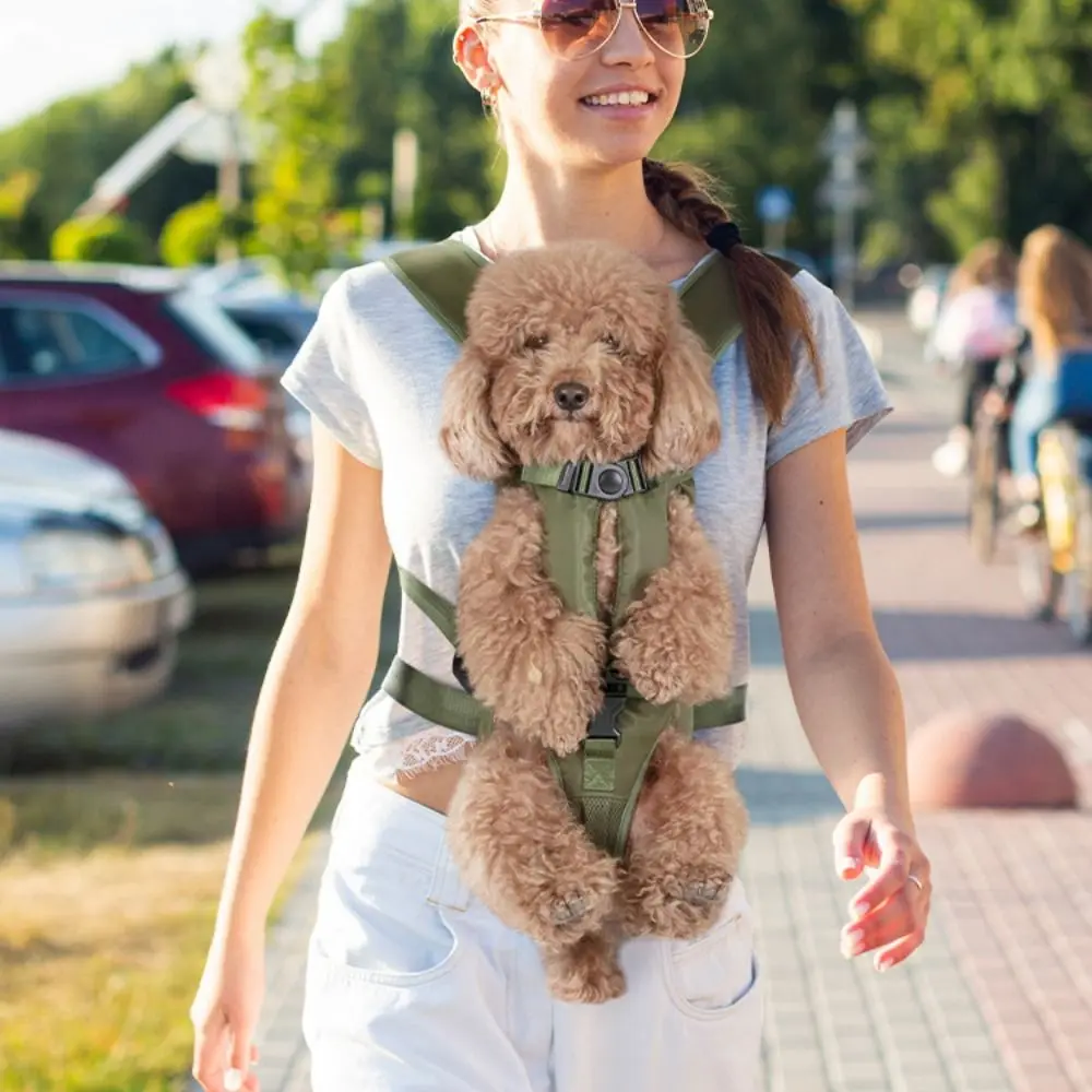Mochilas Delanteras Ajustables para Mascotas, Manos Libres,  Oxford, Portátiles, Transpirables, para Cachorros, Mochilas  Tr
