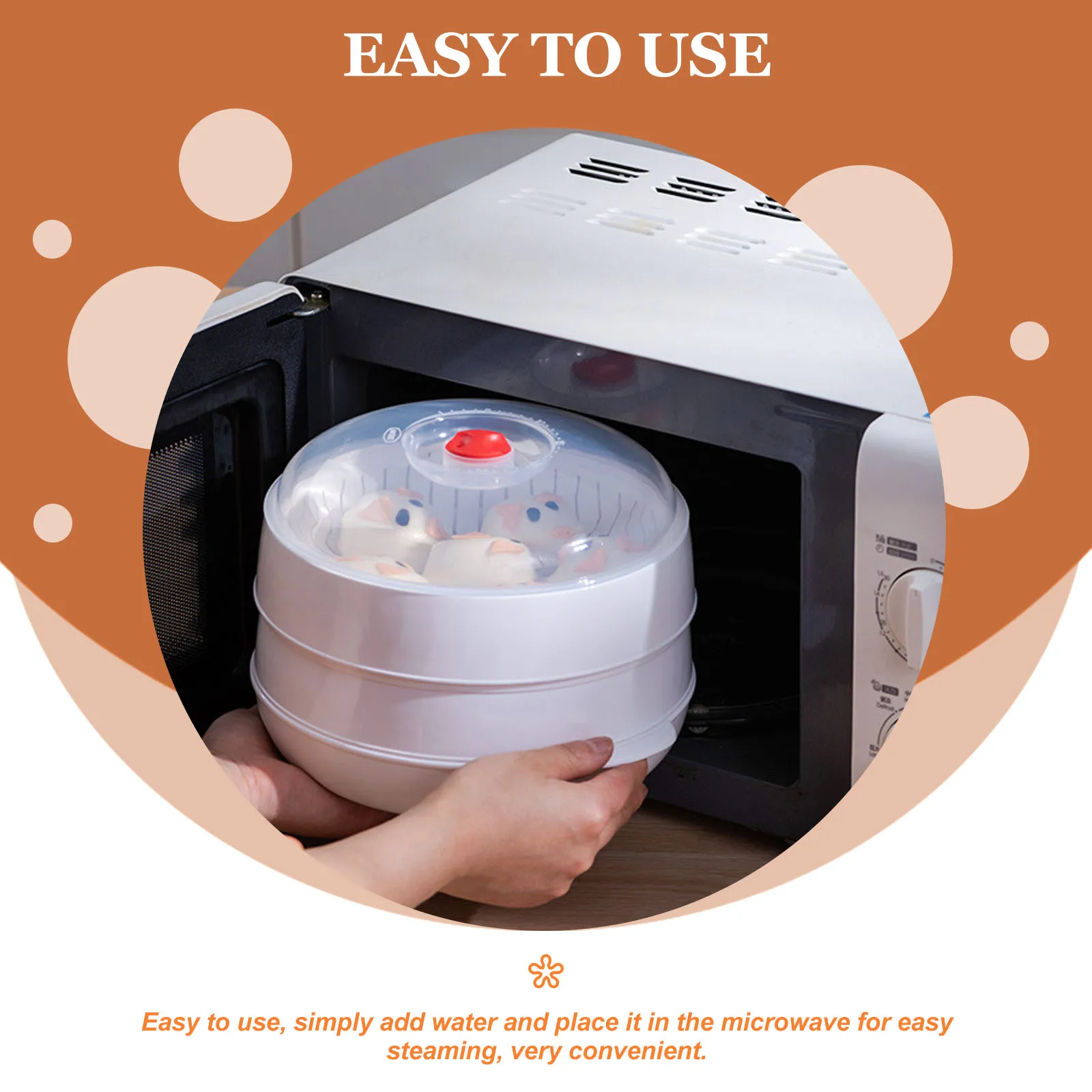 

Microwave Steamer Double-Layer Heat-Resistant Plastic Steamer Basket for Cooking Vegetables Rice Dumplings Seafood Kitchen