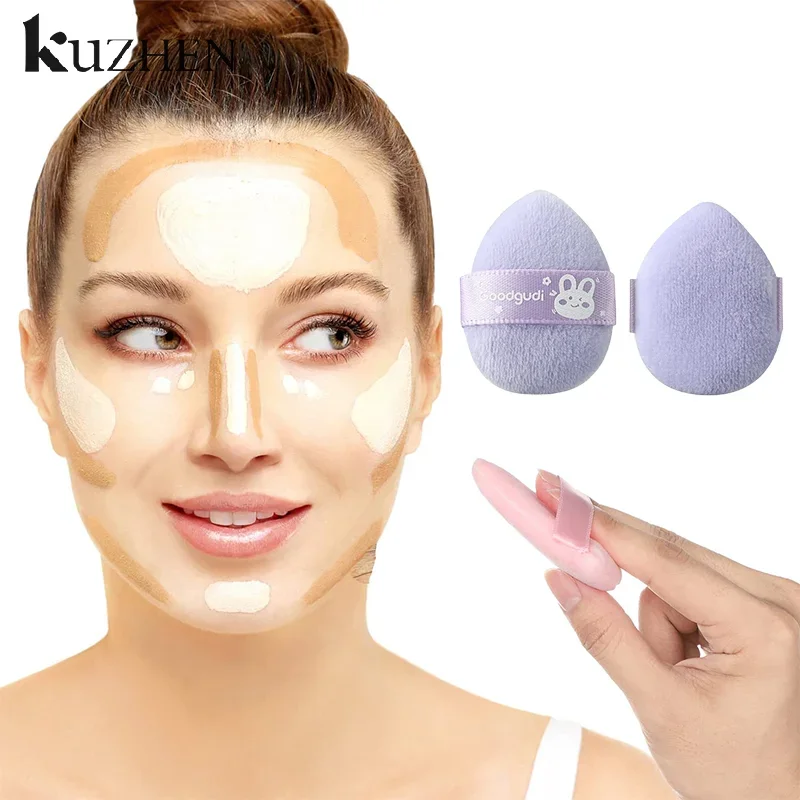 4pcs/box Mini Facial Powder Foundation Puff Portable Soft Cosmetic Puff For Makeup Application Beauty Tool Essential Make Up