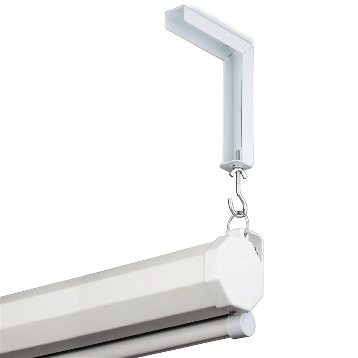 AT42 2Pcs Projector Curtain Hanger Projector Screen L-Bracket Mounting Hanger Holder Adjustable Extension Mount Stand