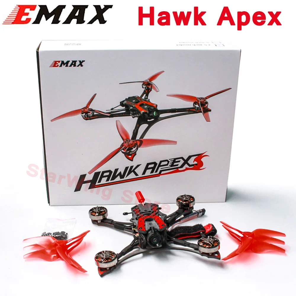 Emax Hawk Apex 3.5-5 Inch 4S 6S FPV Racing Drone BNF With STM32F722 FC 4IN1 25A ESC Runcam Nano HDZero ECO II 2004 Motor