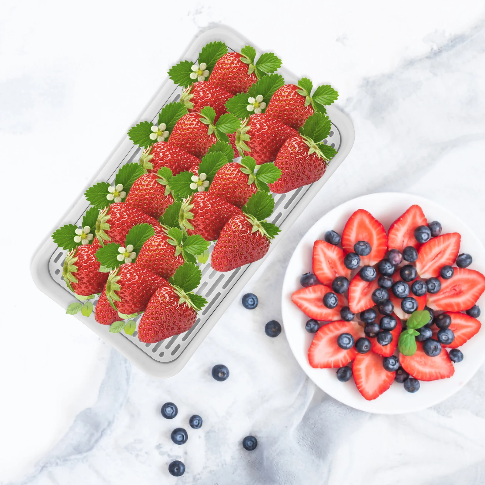

Fruit Drain Tray Dish Drying Rack Kitchen Counter Teapot Non Slip Surface Premium Material Practical Home Storage